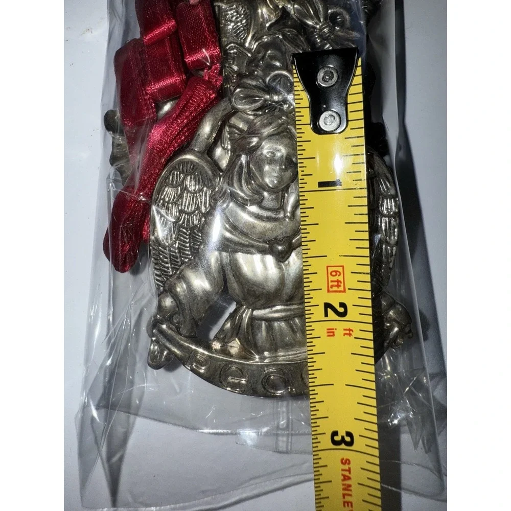Christmas Gorham  Silver Plated Ornaments‎ Set 0f 8 Angel Santa Reindeer T